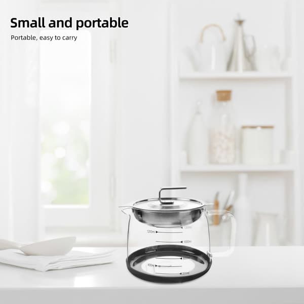 1300 ml oliebeholder til køkken i glas og rustfrit stål, lækagesikkert design