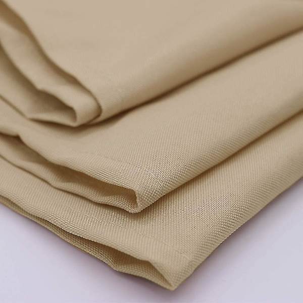 Firkantede Høj kvalitet Polyester Servietter, Dobbeltfoldet, Kant Servietter Champagne