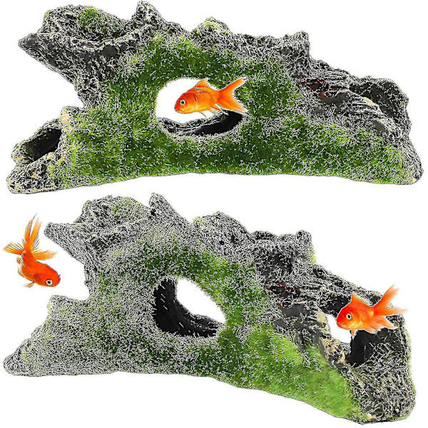 2 st Akvarieträd Dekoration Naturlig Habitat Ornament