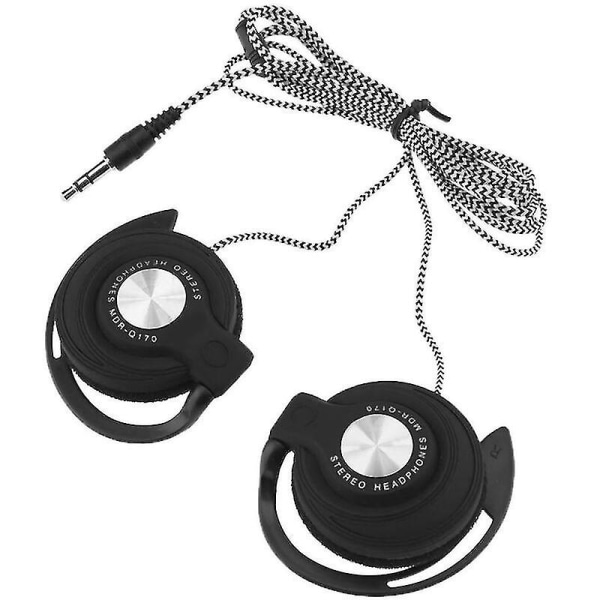 3,5 mm kablet spillhodesett On-ear Sportshodetelefoner Musikkhodetelefoner med ørekrok
