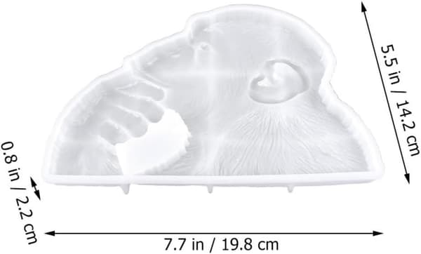 DIY Gorilla Silikonform Non-Stick Epoxy Håndverksform 3D Gorilla Dekor Silikon