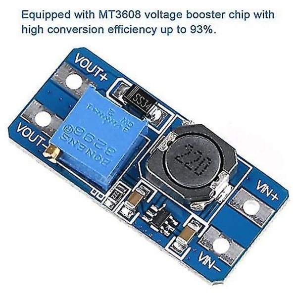 Jännitteen nosto-ohjainmoduuli MT3608 2-24v 10 kpl