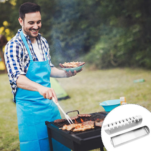 Bbq Savsmuld Ryger Med Hul Ryger Udendørs Grill Træblok Savsmuld Duftboks (1 stk)