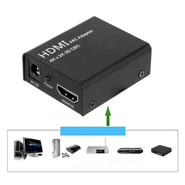 HDMI ARC Adapter Optisk Toslink Lydkonverter 4K