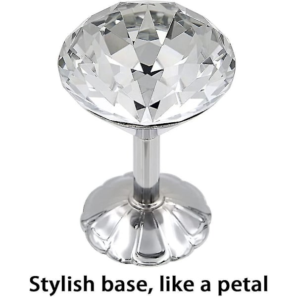Et par ekstra store 60 mm glas krystal gardinholdere bånd tilbage væg krog kvast holder
