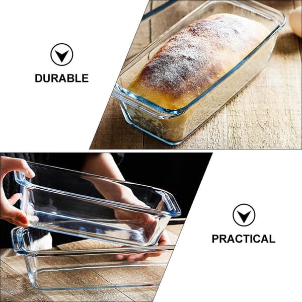 Bageform i hærdet glas, rektangulær, hvid, hærdet glasmateriale, skoldningssikker, husholdning