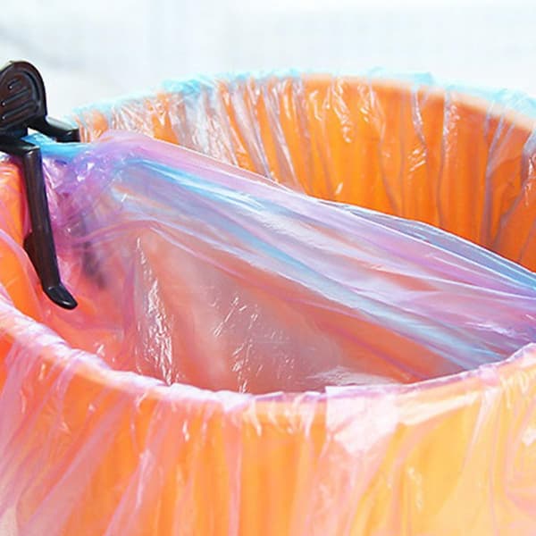 50 st soppåsklämmor av plast, stabila svarta