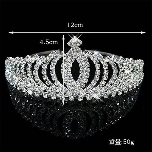 Lastenpäivän lahja Prinsessan kimalteleva kristalliriipus lapsen kruunu syntymäpäivä glitter tiara