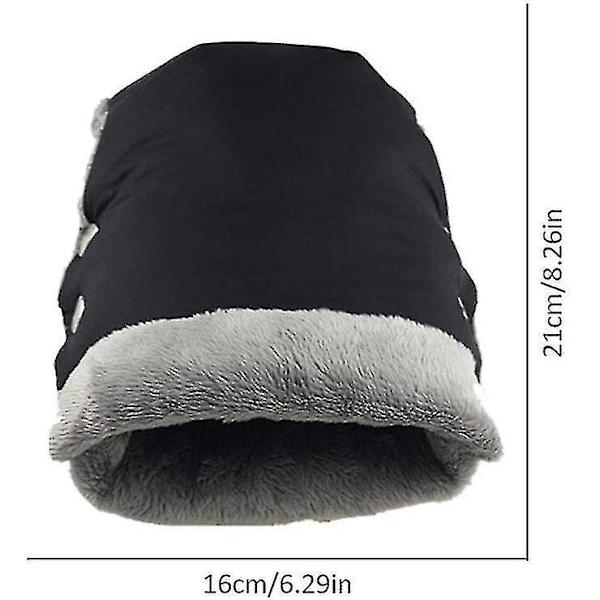 Håndvarmer Vogn Muff Hansker For Vinter, Plysj Fôr, Nylon Vindtett