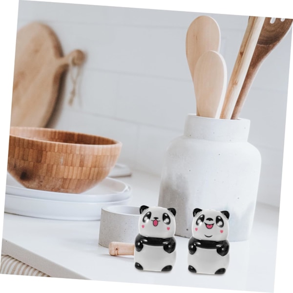 Söpö Sarjakuva Panda Suola- ja Pippurisirotinsetti Pieni ja Kannettava Maustepurkki