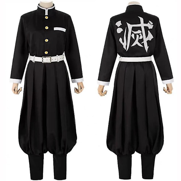 Demon Slayer Rengoku Kyoujurou Kostym Set Anime L Outfits with Wig