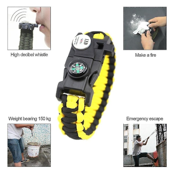 Emak 20-i-1 Vanntett SOS LED Camping- og Turarmbånd