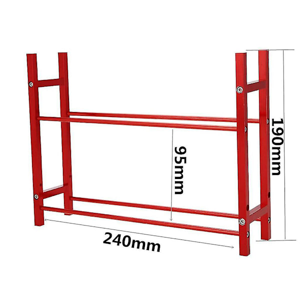 Röd Däckställningshållare för Garage Organiserare för 1/10 Skal RC Bil Crawler Däck