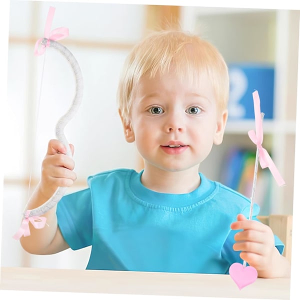 Cupid Kostym Rekvisita Set Cupid Pilbåge Pilställ Båge för Cosplay Dansfester för Alla hjärtans dag