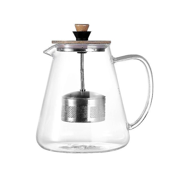 Rustfrit Stål Infuser Tekande Borosilikat Glas Filter Te