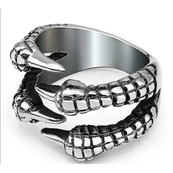 Herre Dragon Claw smykker Ring åbne ringe rustfrit stål Punk Goth Eagle Demon