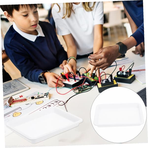 3 stk. Skolemaling Eksperiment Plastbrett Multifunksjonelt Serveringsbrett Laget av PP-materiale