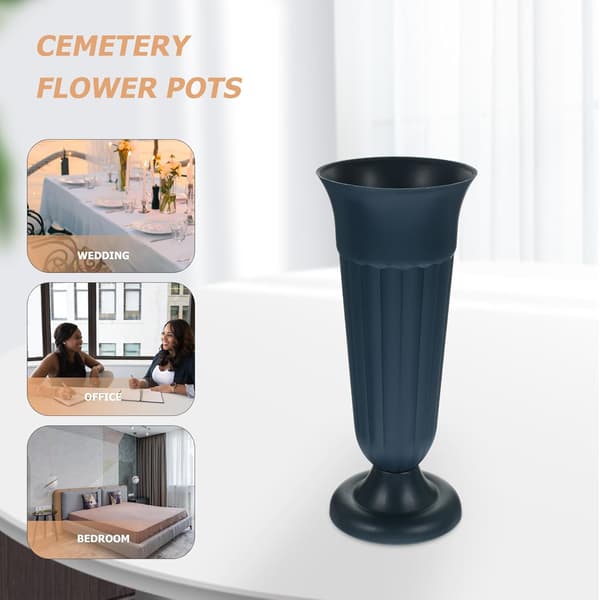 Minnesmerke med design romersk materiale søyle Pp elegant solid vase urne planter marineblå farge
