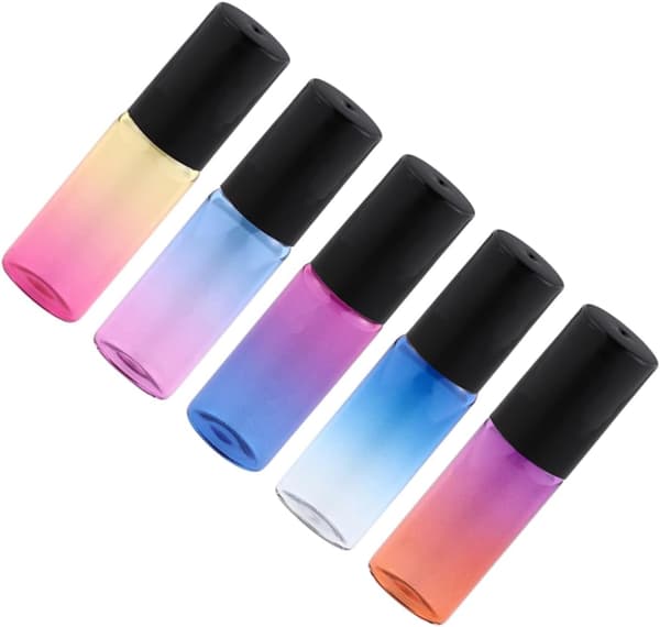 10 st glasrullflaskor Gradient Roller Oils Bärbara för hemresor