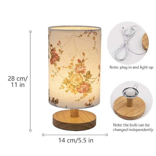 Bordlampe Leselys Stemningslamper Blomster Moderne