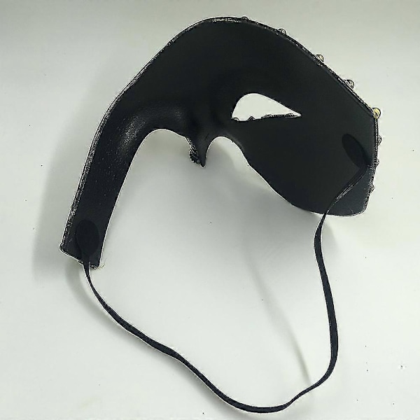 Steampunk Metallisk Cyborg Mask, Maskeradmask För Halloween Kostymfest/fantom Operan/Mardi Gras Boll (1st, Svart)
