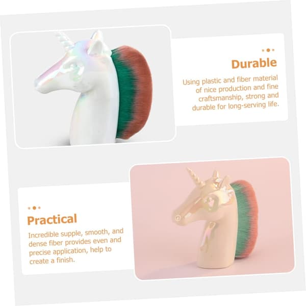 Design Makeupværktøjsbørste Multifunktionel Løs Puder og Blush Rensebørste