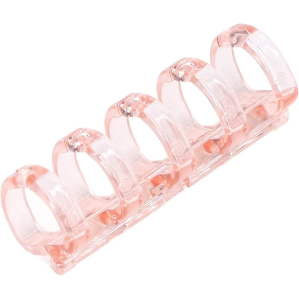 Løsbladringbinder Ring med Permerhull (rosa) (6 stk)