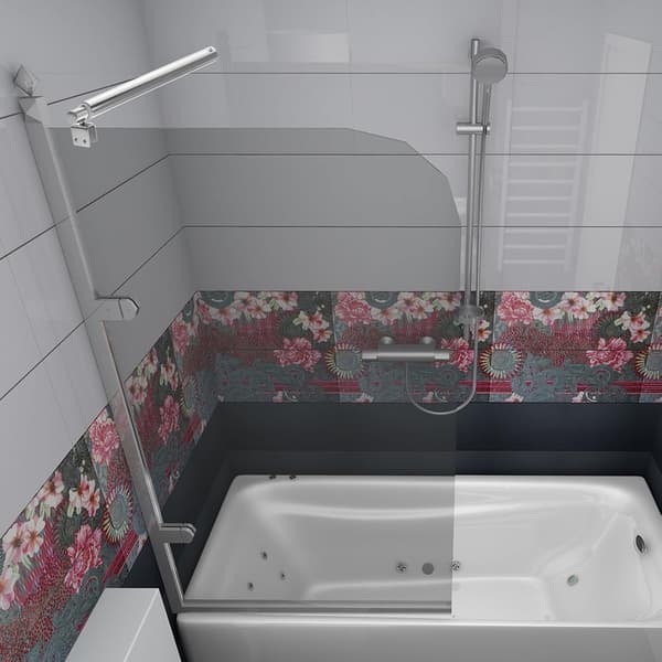 Glas för 8-12 mm tjocklek Glasduschpanel Stödstång 304 Rostfritt Stål