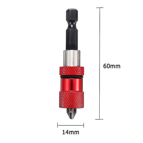 1/4 tommers sekskant skaft skrue dybde magnetisk skrutrekker bit holder driver bar forlengelse med Ph2 skrutrekker bit Red