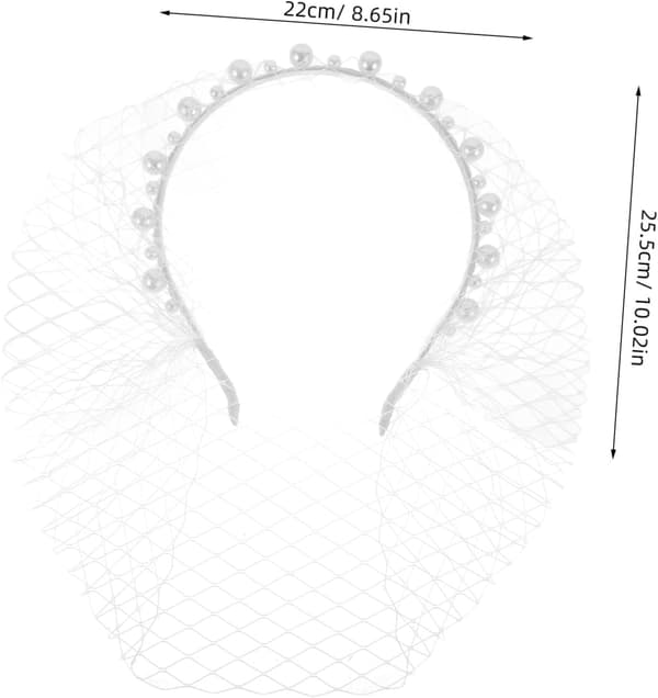 Mesh Hårtilbehør Brudeslør Fascinator Perlehårbånd for Kvinner Brudetilbehør