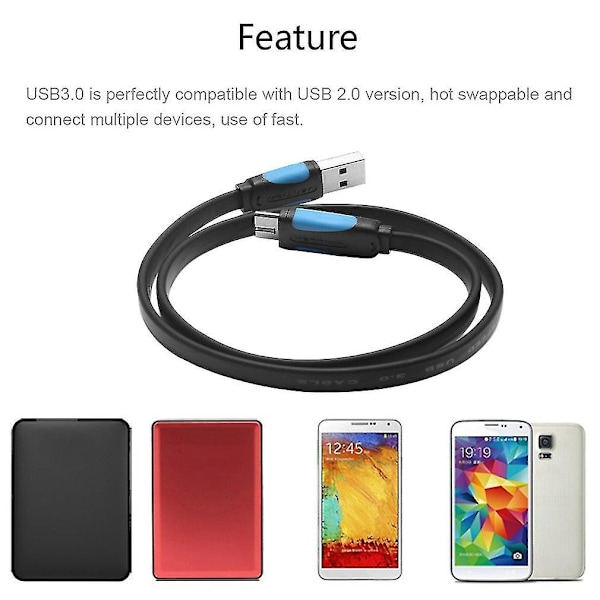 Vention A12 Micro USB3.0 Hurtig Lading Mobiltelefonkabel