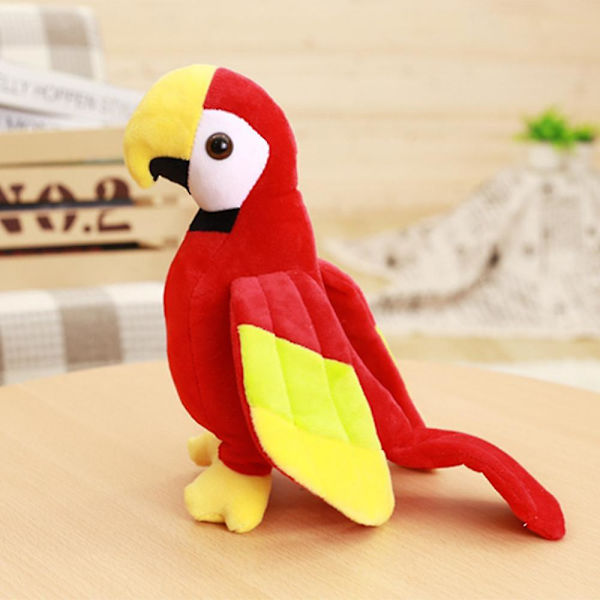 20/25cm Kawaii Realistisk Rio Ara Papegøye Plussj Kosedyr Myk Søt Papegøye Dukker For Jenter 20cm Red