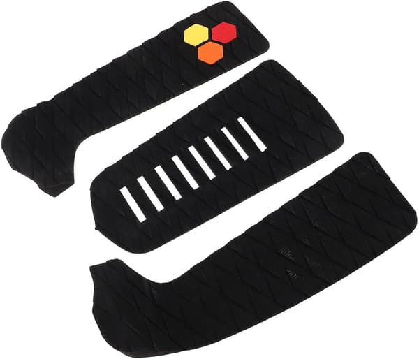 Surfbräda Traction Pads Halkfri Eva Tail Grip Deck Pad Set 3st Svart Halkfritt Tillbehör