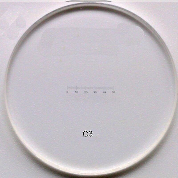 C1-C7 0,01 mm Mikroskopglas Retikel Kalibreringslinjal Mikrometer