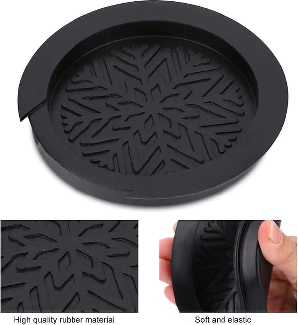 Ljudhålsöverdrag för akustisk gitarr, svart gummiblock, diameter, gitarr-dämpare, feedback-buster, ljudhålsöverdrag