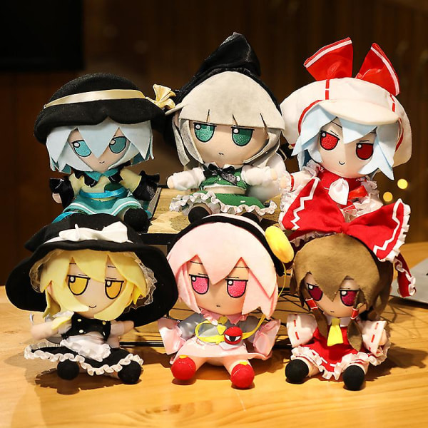 20 cm Uusi Anime Touhou Project Hakurei Reimu Kirisame Komeiji Koishi Plussinen Nukke Söpö Täytetty Istuttava Nukke 1