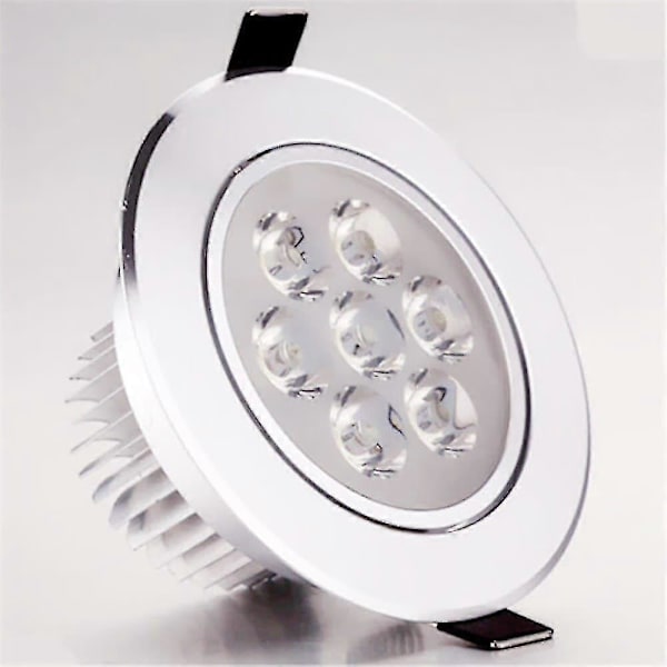 1 stk 7W 7LEDs Enkle å installere nedfelt LED taklamper LED Downlights Varmt hvitt  85-265V H