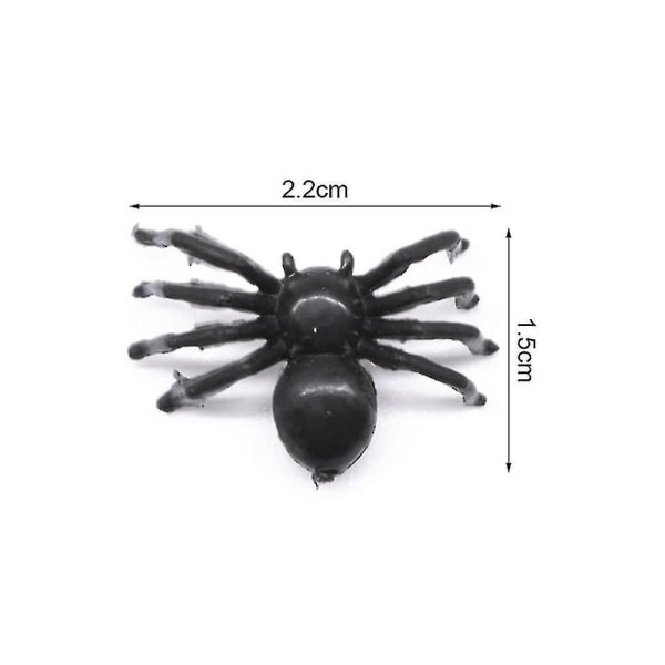 100 kpl Black Halloween Keinotekoiset hämähäkit kepponen lelut