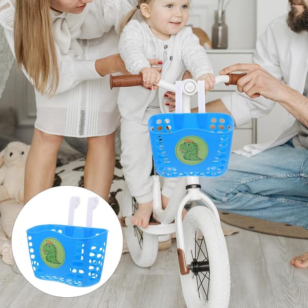 Børnecykelkurv og løbehjulskurv i plast til frontmontering