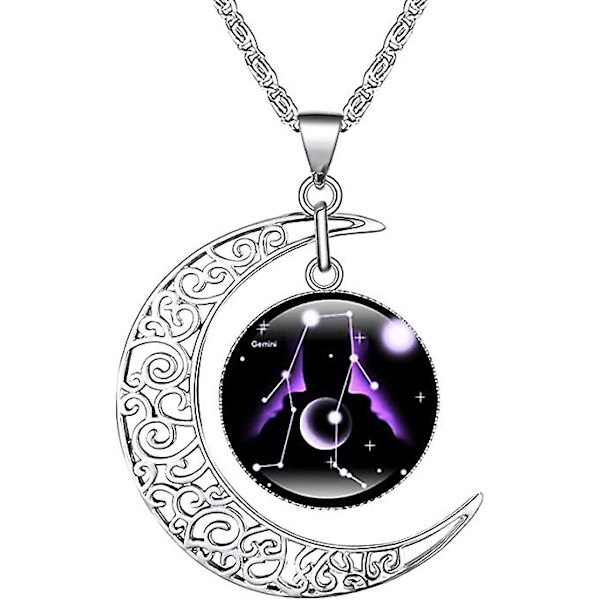 12 Tähdistön Kaulakoru, Kaulakoru Naisille ja Teini-tytöille, Kuunvalo Korut, Astrologia Ripus, Muodikkaat Korut
