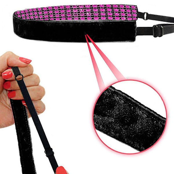 6 stycken glitter pannband halkfria filt pannband strass pannband damer tyg pannband hårband för sport och yoga