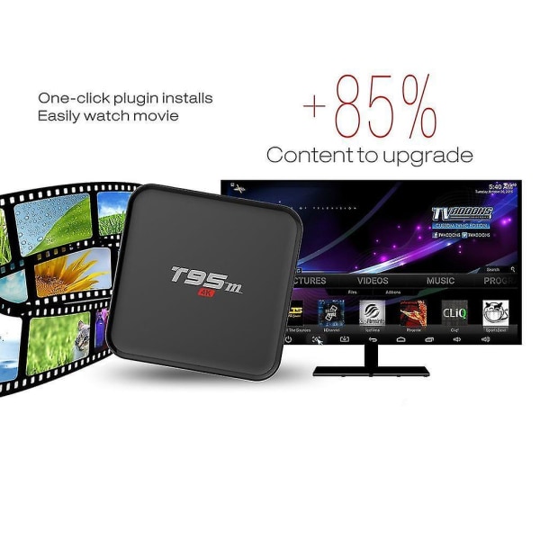 T95m TV-boks EU Android 5.1 S905 1080p Full HD 4k 2.4g Wifi