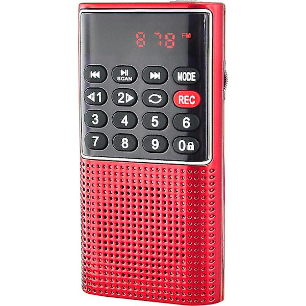 L-328 Liten Bærbar Radio, Oppladbar Bærbar Radio Med Opptaksfunksjon, Støtter Mp3 / Tf /
