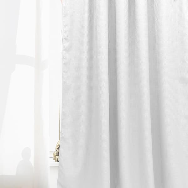 Badrum Badgardin Enkel Konstnärlig Vit Polyester Koppar Vattentät Hängande Duschdraperi