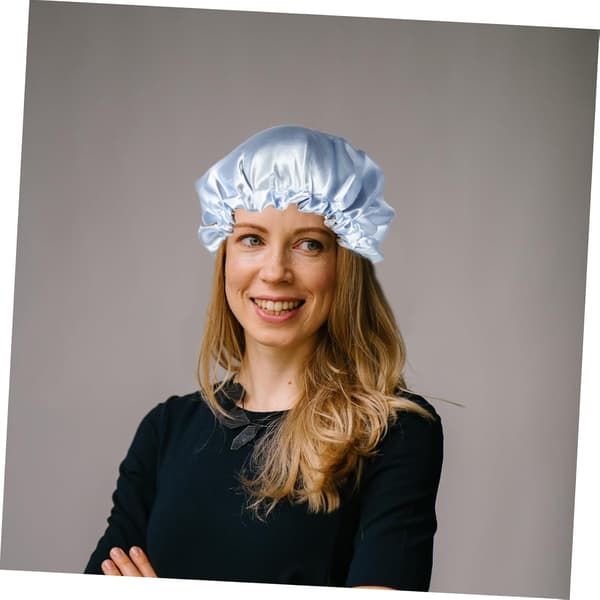 2 stk. Satin Sovehætte Elastisk Kvinder Sove Turban Hårhætte til Søvn Komfortabel Åndbar Hætte til Indendørs Brug