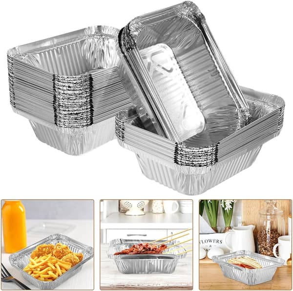 100 stk. engangs aluminiumsfolieforme 260ML Mini brødforme dybe bageforme af stanniol