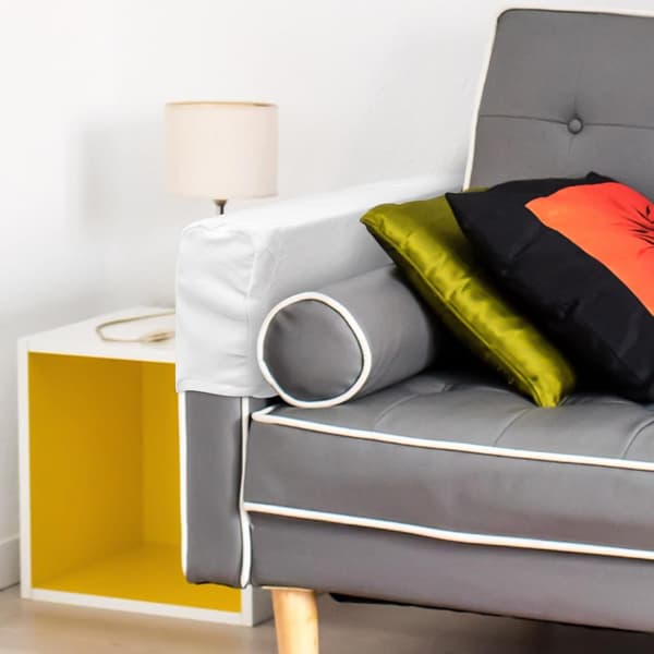 2 stk. sofaputeovertrekk 21,7 x 9,7 x 5,7 tommer, elastisk plysj fløyelsstoff, sofaputebeskyttere, sofaputeovertrekk
