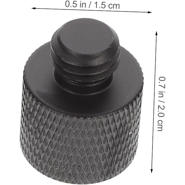 Skruvadapter i aluminiumlegering 3/8 till 1/4 gängad skruvkonverterare Stativadapter för kamera