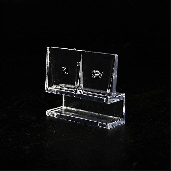 4 stk Klare Plast Akvarium Fiskedam Lopp Glass Klips Holder
