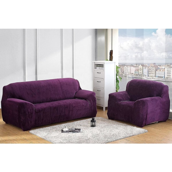 Tykke sofatrekk Pure Color Velvet Sofa Slipcover Stretch